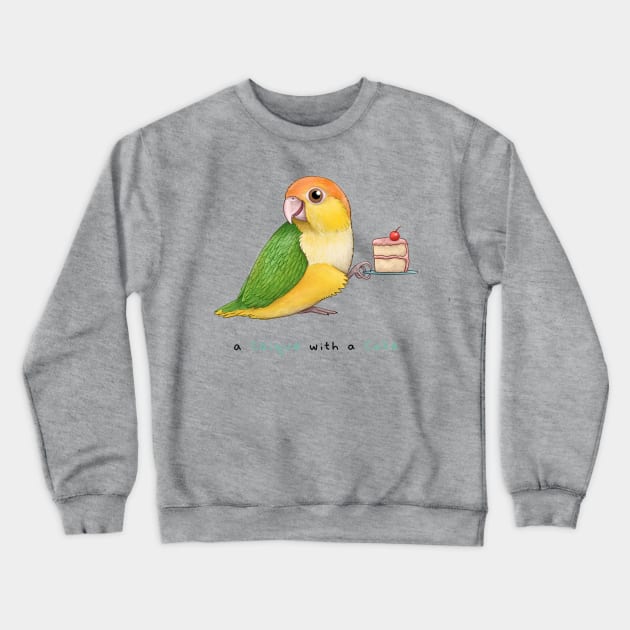 A Caique With A Cake Crewneck Sweatshirt by Sophie Corrigan